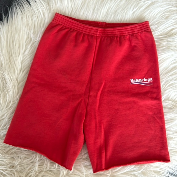Balenciaga Boys' Logo Sweatpants cut off shorts size 8